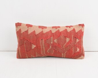 Handwoven Pillow Turkish Kilim Pillow Brown Pillow Cushion Case 8x16 Ethnic Pillow Sofa Pillow 799 Embroidered Pillow Designer Pillow