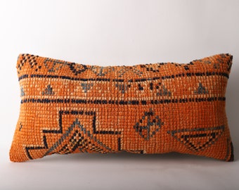 flat woven kilim pillow 12x24 turkish kilim pillow throw pillow ethnic pillow vintage pillow cushion cover