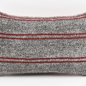 Turkish Kilim Pillow Cover: Handwoven Wool Throw Pillow (16x24)