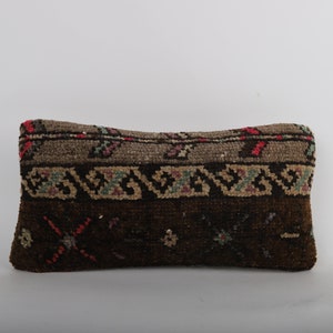 Anatolian Turkish Kilim Pillow, 8x16 Kilim Pillow, Vintage Kilim Pillow, Home Decor, Boho Decor, Sofa Accent Pillow, Kilim Cushion Cover