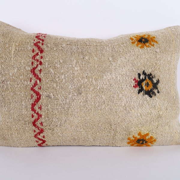 16x24 Kilim Pillow Cover, Lumbar Kilim Cushion Cover, Kilim Pillow, Mothers Day Gift, Decorative Kilim Pillow, Handmade Kilim Pillow, Gift