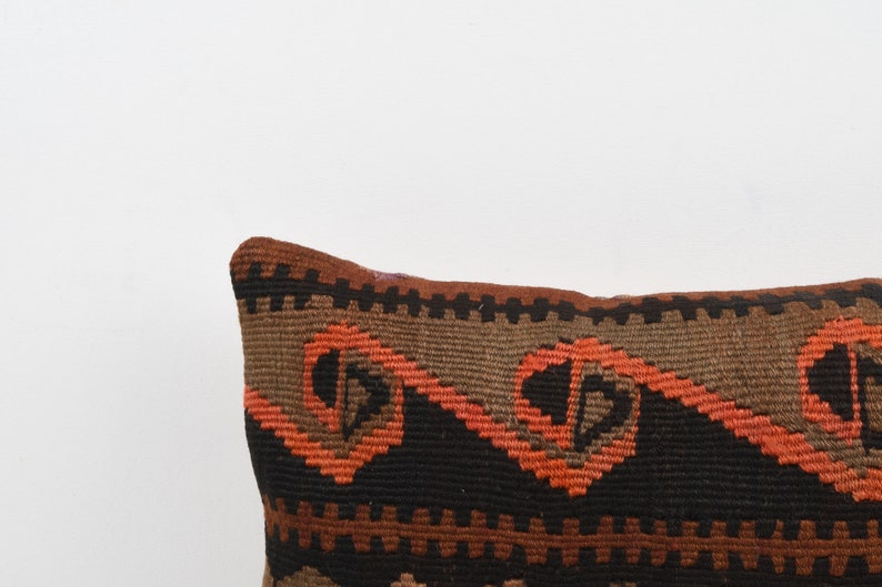 Ethnic Kilim Pillow Triba Pillow Home Decor Kilim Lumbar 12x20 Turkish Kilim Pillow Cushion Cover Boho Cover Decorative Throw Pillow