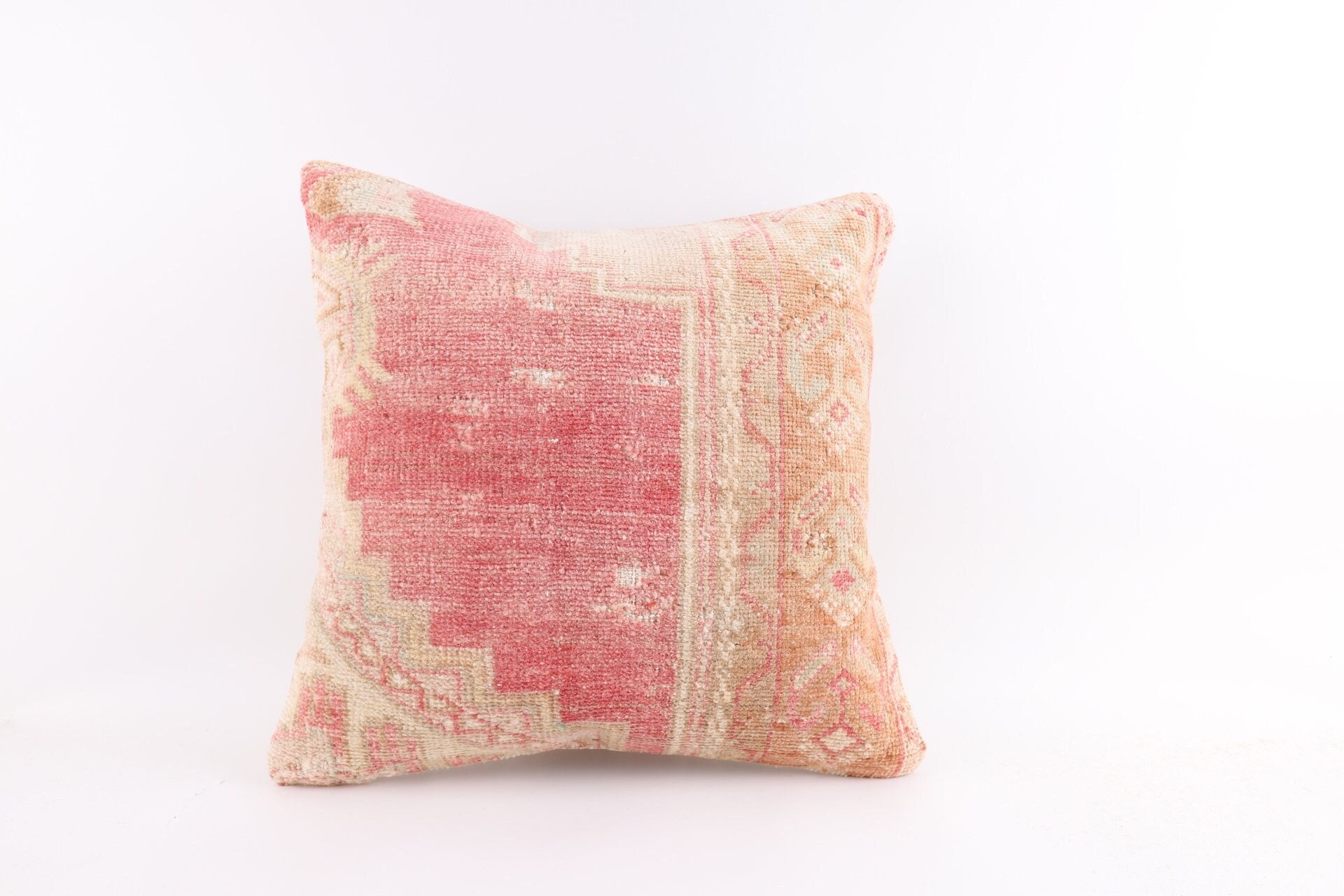 Kilim Pillow, Anatolian Kilim Pillow, 20x20 Decorative Pillow, Bohemian Pillow, Kilim Cushion Cover, Handmade Pillow, Vintage Pillow