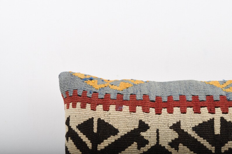 Home Decor Bohemian Kilim Pillow Turkey Pillow Cushion Cover Turkish Kilim Pillow 12x20 Pillow Cover Decorative Throw Pillow