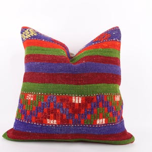 24&#39;&#39;x24&#39;&#39; Large Size Kilim Pillow, Decorative Home Decor Kilim Pillow Case, Bohemian Kilim Pillow, Turkish Kilim Pillow, Cushion Cover