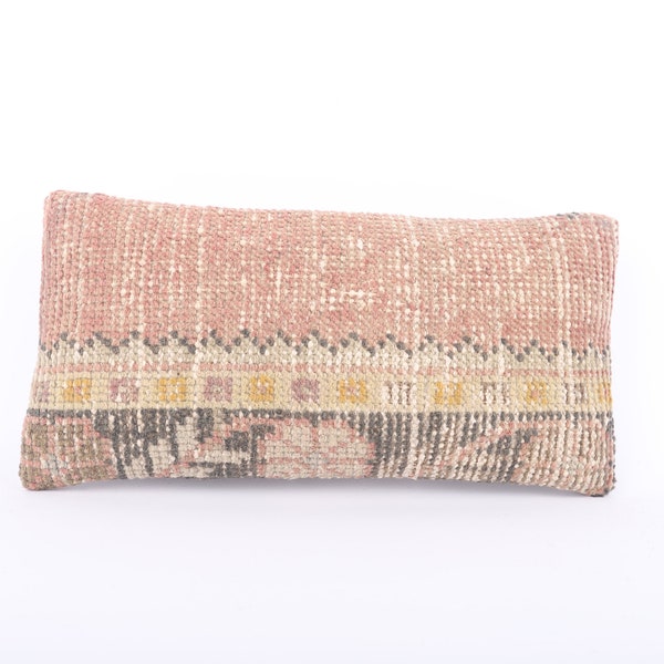 Handwoven Turkish Kilim Pillow, Decorative Throw Pillow, 8x16 Kilim Pillow, Bohemian Kilim Pillow, Turkey Pillow, Kilim Cushion Cover