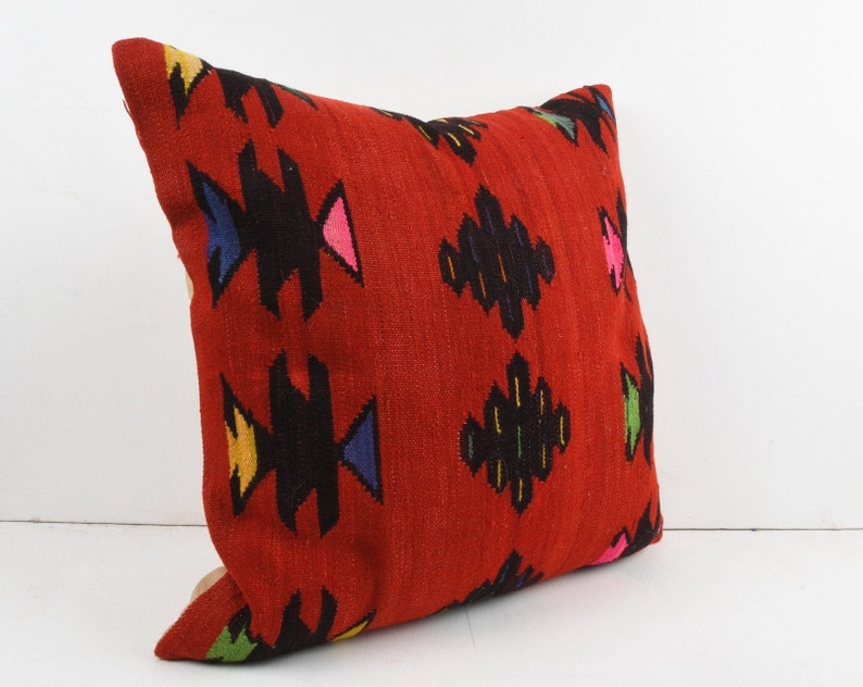 ethnic pillow bed pillow tribal pillow cushion cover 24/'/'x24/'/' home decor cushion cover floor kilim pillow 24x24 throw pillow