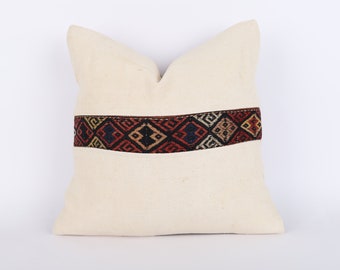 20x20 Kilim Pillow, Ethnic Pillow, Decorative Pillow, Home Decor Pillow, Large Kilim Pillow, Handmade Pillow, Bohemian Kilim Pillow