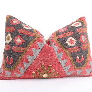 Turkish Kilim Pillow, 16x24 Kilim Pillow, Cushion Cover Pillow, Turkish Kilim Pillow, Decorative Kilim Pillow, Throw Pillow, Ethnic Pillow