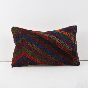 12x20 Kilim Pillow, Turkish Kilim Pillow, Bohemian Kilim Pillow, Decorative Throw Pillow, Home Decor, Boho Decor, Sofa Accent Pillow Cover