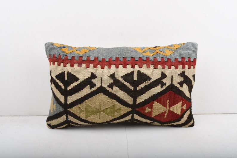 Home Decor Bohemian Kilim Pillow Turkey Pillow Cushion Cover Turkish Kilim Pillow 12x20 Pillow Cover Decorative Throw Pillow