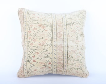 20&#39;&#39;x20&#39;&#39; Turkish Kilim Pillow, Vintage Kilim Pillow, 50x50 cm Handmade Pillow Cover, Kilim Cushion, Kilim Pillow Case, Bohemian Pillow