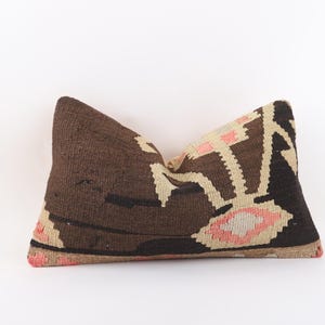Kilim Pillow, Turkish Kilim Pillow, 12x20 Pillow Cover, Vintage Kilim Pillow, Decorative Throw Pillow, Turkey Pillow, Couch Accent Pillow