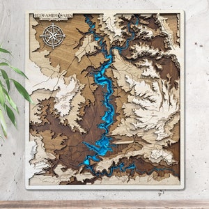 3D-kaart Flaming Gorge Wood