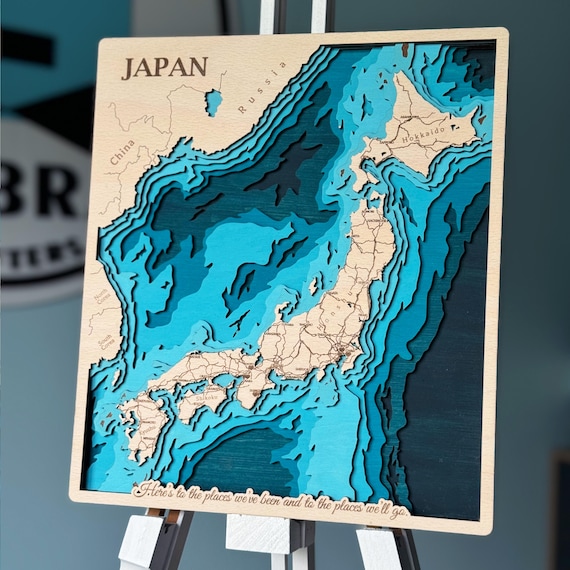 3D Wood Japan Map インテリア用壁掛け木製日本地図 – Enjoy The