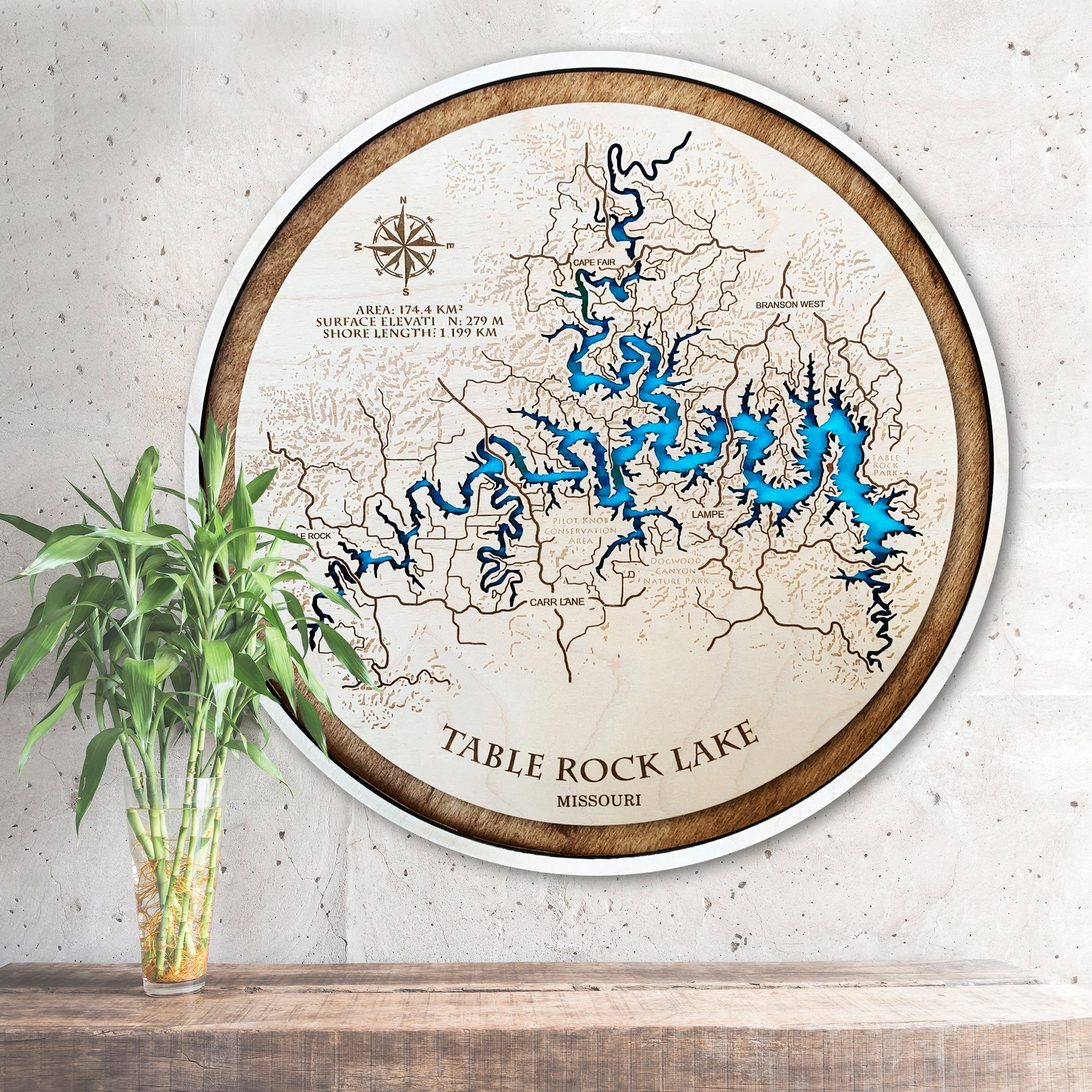 Topographic Lake Map Etsy