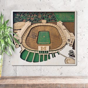 Benutzerdefinierte Stadion Karte 3D Holz Baseball Geschenk Fußball Geschenk