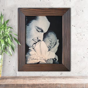 Personalisiertes Vatertagsgeschenk Holzgerahmt