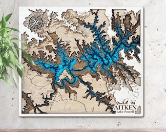 Lake Powell Wood Map 3D
