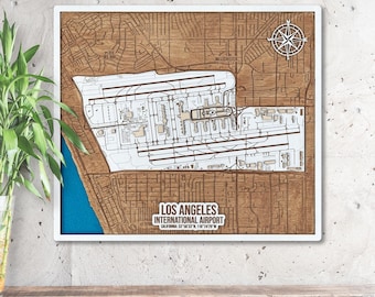 Custom Airport Map 3D Wall Art Personalized Runway Map