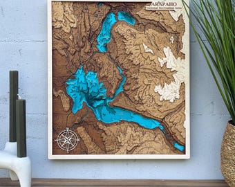 Arapaho National Recreation Area 3D Wood Map