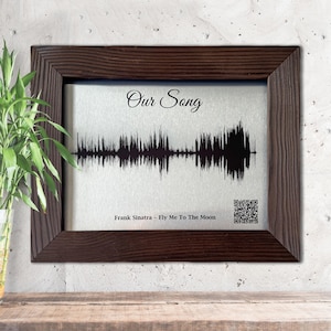 10th Anniversary Gift Custom Sound Wave