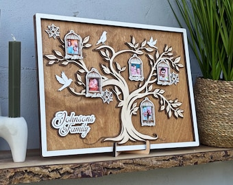 Personalized Family Tree Wall Art Wooden Family Gift