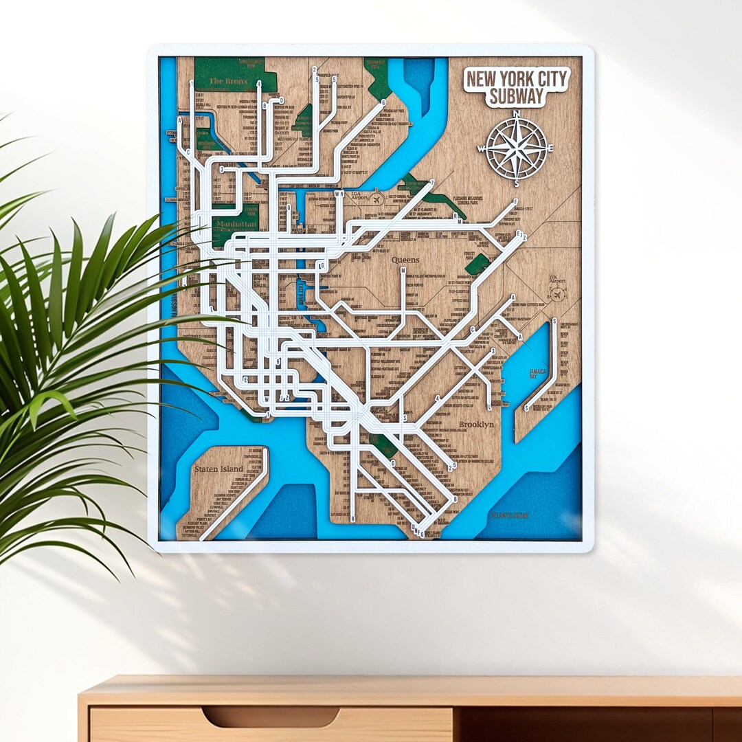 Custom Subway Map 3D Personalized Metro Map - Etsy
