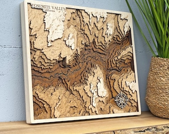 Yosemite Valley 3D Wood Map