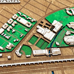 University of Miami Campus Map 3D Wooden Wall Art image 5