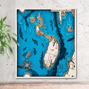 Mapa 3D del bosque de Prudence Island