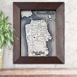 La nostra prima mappa di casa Stampa con cornice in legno