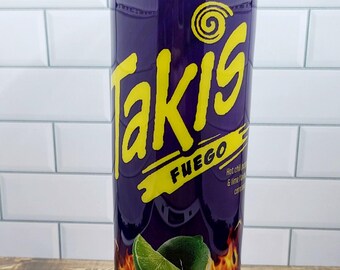 Vaso Takis con bolsa de papas fritas