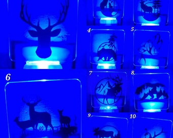 Cabin Wildlife Night Lights