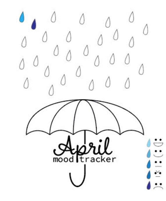 April Mood Tracker Digital or Printable Planner - Etsy