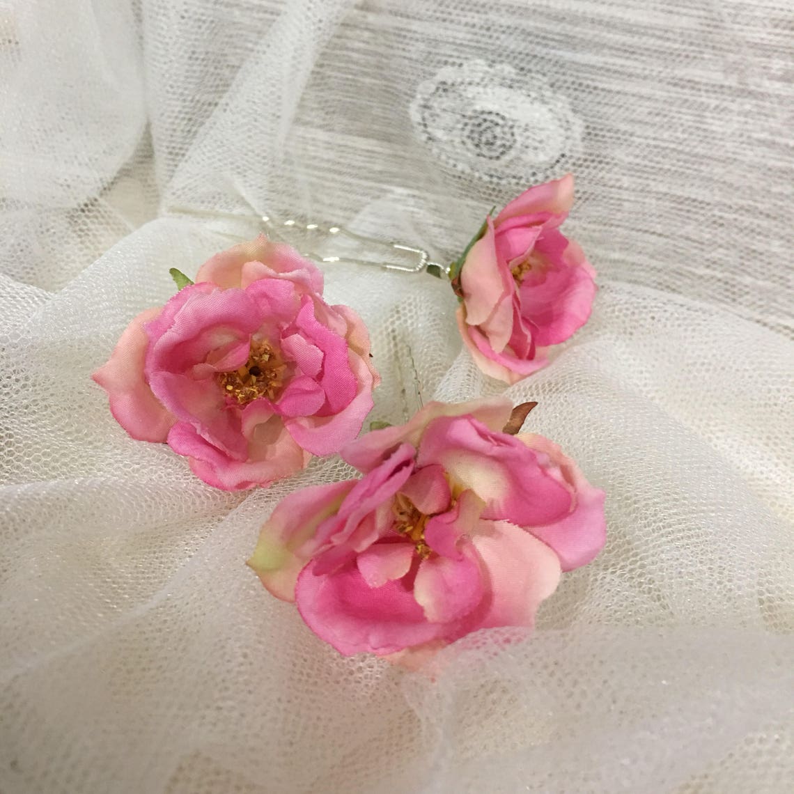 Bridal Hair Pin Rose Hair Pin Flower Hair Clips Wedding Etsy