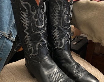 Botas vaqueras negras Nocona para hombre, talla 10.5D