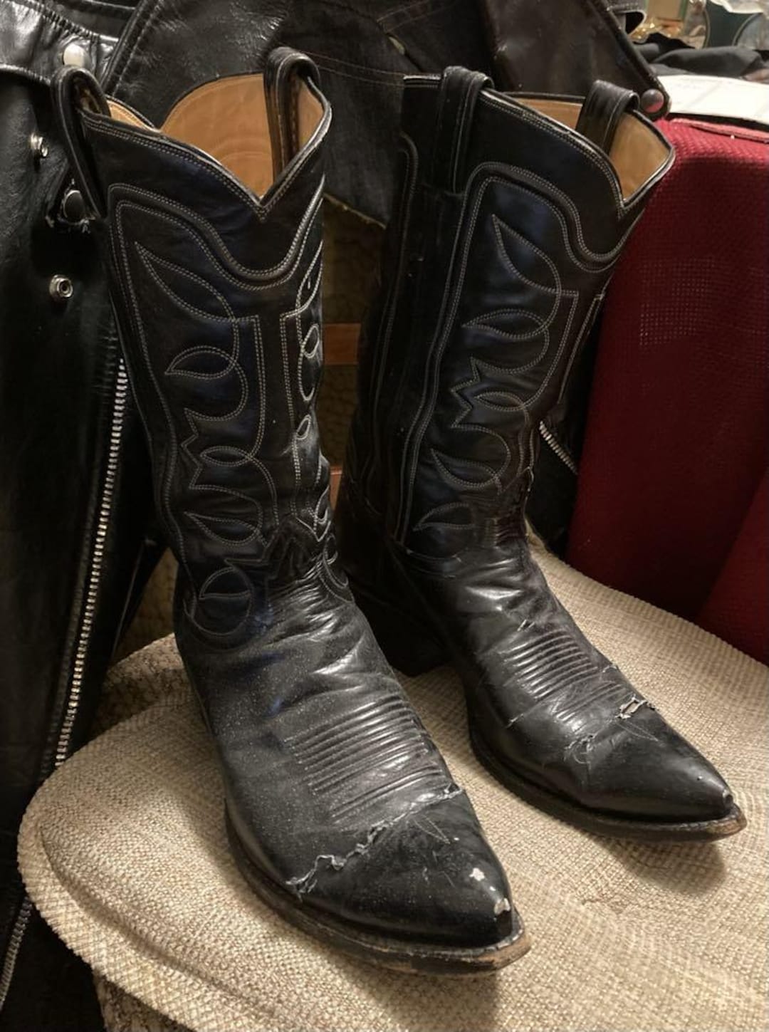 靴 vintage TONY LAMA western boots 8 black Vintage Men's Tony Lama Exotic Skin Cowboy Western Boot