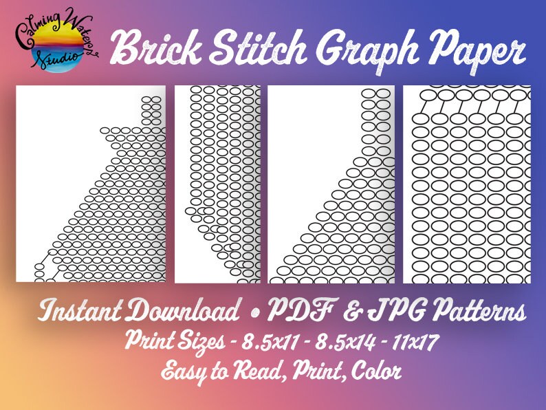 Brick Stitch Pattern Graph Paper Beading Graph Paper Brick Etsy