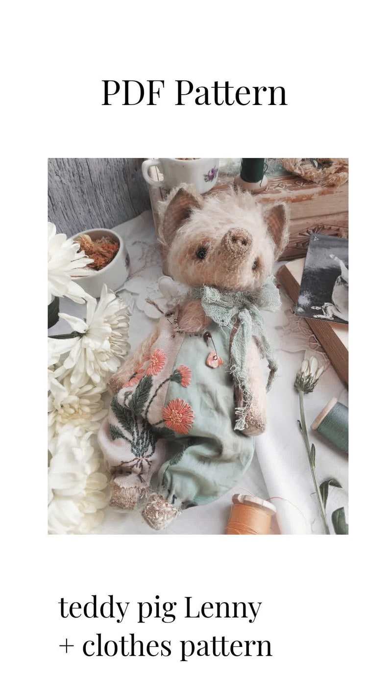 PDF Pattern teddy pig Lenny