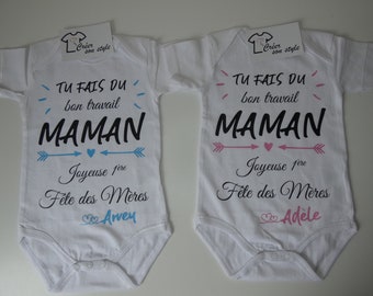 Personalized body "you do a good job mom, happy 1st Mother's Day"