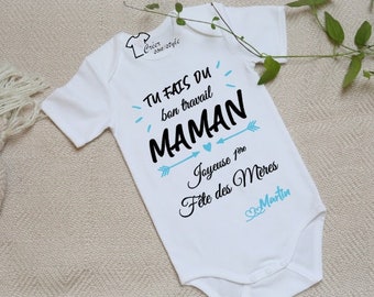 Personalized bodysuit "you're doing a great job mom, happy 1st mother's day"