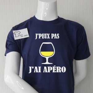 Personalized men's t-shirt "I can't I have an aperitif" men's gift idea