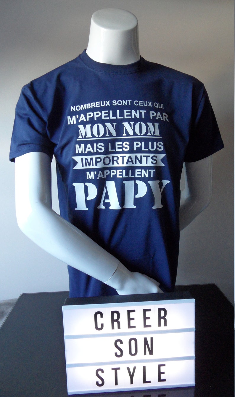  Tee  shirt  personnalis  homme M appellent PAPY Etsy