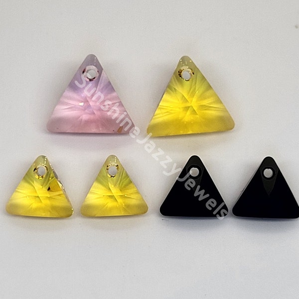 CLEARANCE; Swarovski Crystal Triangle 6628 Pendants; Assorted Colors and Sizes