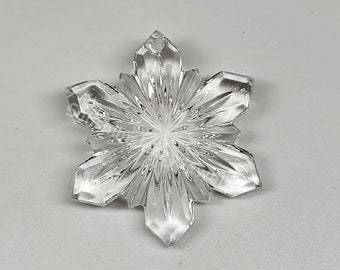 Vintage Swarovski Crystal Clear 28mm Snowflake 6743/3 Pendant Ornament; RARE