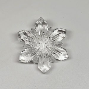 Adorno colgante vintage de copo de nieve Swarovski Crystal Clear de 28 mm 6743/3; RARO
