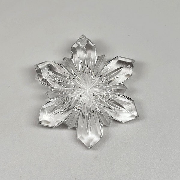 Vintage Swarovski Crystal Clear 28mm Snowflake 6743/3 Pendant Ornament; RARE