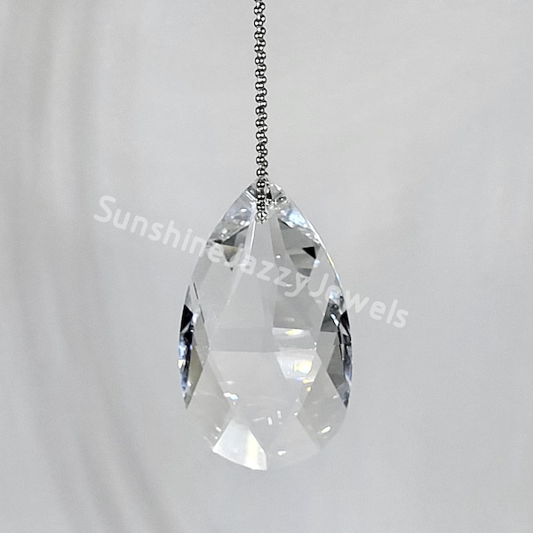 Swarovski Crystal Clear Full Cut Pear 8721 Suncatcher/ Prism; 4 Sizes; 28mm, 38mm, 50mm, 63mm