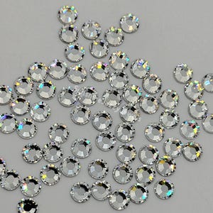 50pc Swarovski Crystal Clear ss20 5mm Flat Back Round Rhinestone 2088